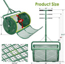 Seeutek Compost Spreader - 24" Peat Moss Spreader with 3 Heights, Top Soil Spreader W/Upgraded Side Latches Support Rod Powder Coated Metal Mesh Top Dressing Spreader for Lawn, 2 Way Uses-Push or Tow by GreenHaven Gardens
