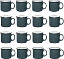 Set of 16 Ceramic Campfire Mugs – 15 Oz, Gray – Coffee & Tea Cups for Home, Work, Travel, Camping – Customizable, Great for DIY, Events, Companies by CozyNest Decor