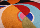 Delaunay Decorative Pillow Cover Joy Modern Couch Pillowcase Contemporary Couch Cushion Abstract Farmhouse Chair Pillowsham Hand Embroidered Wool Size 18x18 by CozyNest Decor