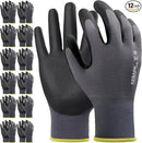 Kebada Work Gloves for Men and Women, Foam Nitrile Coated Safety Gloves with Grip, Ideal for Warehouse Package Handling, Gardening, Mechanic and Construction, XS by GreenHaven Gardens