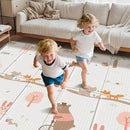Foldable Baby Play Mat for Floor, PIGLOG 79x71 Extra Large Crawiling Play Mat for Babies, Waterproof & Portable Tummy Time and Non-Toxic Soft Foam Playmat for Infants, Toddlers by TinyTreasures Baby Boutique