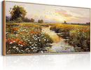 PHAOHUAXM Large Canvas Wall Art For Living Room Wall Decor For Bedroom Watercolour Painting Office Decoration Countryside Sunrise Scenery Wall Picture Home Decor Ready To Hang 30x60 In Wood Framed by CozyNest Decor