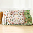 Boho Throw Blanket for Bed, 100% Cotton Ultra Soft Rustic Quilt King Blanket Florals and Animals Printed Farmhouse Decor Large Bed Blankets,90"×98" All Season Rustic Throw for Sofa Couch Chair by CozyNest Decor