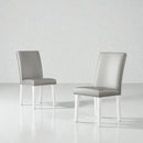 Upholstered Dining Chair With High Back Design (Set of 2) by HouseOfZazla