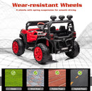 Electric UTV for Kids, 24V Riding Cars for Kids Ages 4-8, Battery Operated Car with Remote Control for Parent, Children Car with Bluetooth 3 Speeds LED Lights Storage Trunk, Red by TinyTreasures Baby Boutique