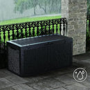 100 Gallon Double-Wall Resin Deck Box - Lockable Waterproof Outdoor Storage Box, 1000lbs Capacity & Doubles as Seating for Patio Furniture - Garden Tools, Pool Accessories (Black) by CozyNest Decor