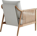 CHITA Braid Armchair, Modern Accent Chair for Living Room, Light Grey by CozyNest Decor
