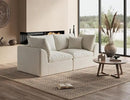 78.9" Loveseat Sofa, Cloud Boneless Couches for Living Room, Modern Modular Sectional Sofa, Oversized, Warm White by CozyNest Decor