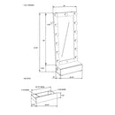 Elisa - Narrow Tall Mirror With Speaker And Drawer by HouseOfZazla
