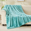 NEWCOSPLAY Super Soft Queen Blanket Sage Green Premium Silky Flannel Fleece 3D Clouds Stylish Jacquard Lightweight Bed Blanket All Season Use 350GSM (Sage Green, Queen(90"x90")) by CozyNest Decor