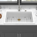 Granite Composite Quartz Kitchen Sink With Workstation Features And Drop In Design