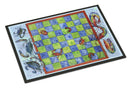 Crab and Shrimp Checkerboard Doormat Indoor Outdoor 18H X 27W Front Door Mat Rugs for Entryway, Non Slip Washable