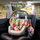 TUMAMA Car Seat Toys 3 6 9 12 Months, Plush Animal Rattle Mirror Soft Crinkle Book Baby Enlightenment Toy Set, Newborn Crib Stroller Play Gym Hanging Toys by TinyTreasures Baby Boutique