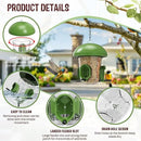LONA Bird Feeders for Outdoors Hanging – 3 Separate Compartments, 3 Feeding Ports, Weatherproof Dome & 3 Ways to Hang, Large Capacity for Cardinals/Finches (Green by CozyNest Decor