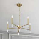 Courtyard - 5 Light Candle Chandelier - Clear / Gold