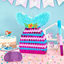 WERNNSAI Mermaid Piñata - Mermaid Party Games Decorations Mermaid Tail Piñata with Blindfold and Bat for Girls Kids Under the Sea Themed Birthday Party Supplies (12.5" x 16.5" x 3") by TinyTreasures Baby Boutique