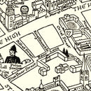 Vintage Map of Oxford University, 1950
