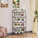 GIOTORENT Plant Stand Outdoor Indoor 5 Tier Metal Waterproof - 53.2" Plant Shelf for Patio, Balcony, Living Room, Large Capacity Tiered Plant Rack, Black by GreenHaven Gardens