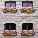 4 Pack 24 Inch Window Boxes Planters Railing Planter Box with Adjustable Brackets for Porch Fence Patio Balcony Hanging Flower Baskets with Coco Liners for Outdoor Garden Decor - Bronze by GreenHaven Gardens