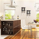 Sorbus Wall Mounted Wine Glass Stemware Rack Set - Wire & Wood Wine Rack Wall Mounted for Wine Glasses, Champagne Glasses, and Drinkware - Complete Your Home Bar & Kitchen Storage, Grey by CozyNest Decor