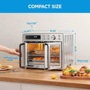 Midea Flexify French Door Toaster Oven Air Fryer Combo, 26.4 QT, Extra Large Air Fryer Countertop Oven 10-in-1 Combo, 25% Faster Cooking and 90% Less Oil, Stainless Steel by CozyNest Decor