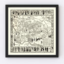 Vintage Map of Oxford University, 1950