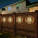 4 Pack Solar Fence Lights Metal Solar Powered Outdoor Wall Deck Lights Lotus Theme Waterproof Fence Light for Garden Post Patio Backyard Yard Decor (Lotus, 4 Pack) by CozyNest Decor