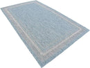 Unique Loom Outdoor Border Collection Area Rug - Soft Border (5' 1" x 8' Rectangle, Aquamarine/ Ivory) by GreenHaven Gardens