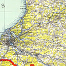 Vintage Map of Latvia 1950