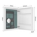 24'' W x 30'' H Surface Frameless Mirror Medicine Cabinet