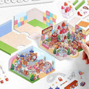 DIY 3D House Stickers, Cute 3D Cartoon Scene for Adult Kids Relief Stress Pass The Time,Cute Make Your Own House Stickers for Gifts Paint by Sticker.(4 Set) by TinyTreasures Baby Boutique