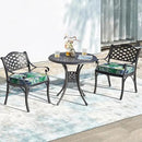 LVTXIII Patio Chair Cushions 22"x22"x3", Water-Repellent Outdoor Seat Cushions for Patio Furniture, Square Chair Pads with Ties for Home Garden Decoration, Set of 2, Islamorada Blue Green by GreenHaven Gardens