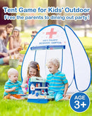 Kids Tent,Pop Up Kids Play Tent Hospital Center Theme with Complete Toy Set, Play Toys Play Set for Indoor Outdoor Pretend Play by TinyTreasures Baby Boutique