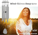 Wind-Chimes-Outdoor-Deep-Tone, Large Soothing Melodic Tones Windchimes, Wind Chimes for Outside, Memorial Wind Chimes Best Gift for Mom Women Grandma Neighbors(32" Silver Coated Aluminum) by CozyNest Decor