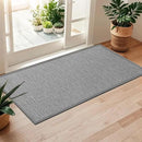 LEKEEPGO Door Mat 24"x47", Non Slip Door Mat Indoor Entrance, Rubber Backing Front Indoor Door mat Washable Absorbent Low-Profile Entryway Entry Resist Dirt Inside Door Mats, Light Grey by CozyNest Decor