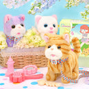 Plush Toys Cat for Kids with Leash, Interactive Electronic Kitty That Walking,Meowing, and Tail Wagging, Stuffed Cat Christmas Birthday Gift for Boys and Girls by TinyTreasures Baby Boutique