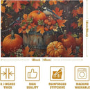 Pumpkin Maple Leaf Bird Fall Placemats Set of 4 Autumn Thanksgiving Seasonal Holiday Harvest Linen Table Mats Orange Brown Washable Place Mats for Party Kitchen Dining Outdoor Indoor Decor by CozyNest Decor