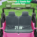 2 Seater Ride On Car Truck with Remote Control XL, Kids 24V Battery Powered Electric Vihicle w/21 in Seat, 3 Speeds, 2WD/4WD Switichable, Shock Absorbers,Bluetooth, Flower, Gift Choice by TinyTreasures Baby Boutique