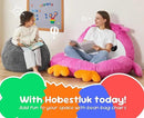 Hobestluk 2.5FT Bean Bag Chair Beanbags Small Bean Bag Chair with Filler Included Teardrop Bean Bag with Removable Cover for Bedroom Living Room (Small, Grey) by CozyNest Decor