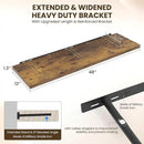 48" Floating Shelves for Wall, 12" Deep Slim Rustic Brown Floating Shelves, Wall-Mounted Shelves for Bedroom, Living Room, Kitchen, Bathroom - Set of 2 by CozyNest Decor