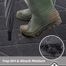 BEQHAUSE Dirt Trapper Door Mat 24" x 60", Doormat Non-Slip Entryway Rugs Washable, Dog Door Mat Stain Resistant and Absorbent Welcome Floor Mat for Front Back Door, Muddy Wet Shoes & Paws, Dark Grey by CozyNest Decor