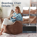 Giant Bean Bag Chair Sofa for Adults Teens, Comfy Corduroy Large Bean Bag Chairs with Armrests for Bedroom Living Room, Adult BeanBag Lazy Sofa Couch Chairs with Filler Included by CozyNest Decor