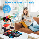 9-Pads Electronic Drum Set with Headphone Jack Speaker Drumsticks & Pedals, Holiday Gifts for Kids by TinyTreasures Baby Boutique