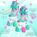 PAPAISON Adjustable Roller Skates for Girls Illuminating Wheels, Kids Toddler Rollerskates Ages 4-6 5-8 8-12 by TinyTreasures Baby Boutique