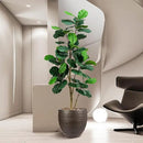 Artificial Fiddle Leaf Fig Tree, 7FT Tall Faux Ficus Lyrata Fake Tree in White Pot, Artificial Tree Indoor Decor, Fiddle Leaf Fig Tree Fake Plant for Home Office Living Room Decoration Modern by CozyNest Decor