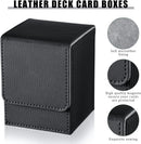 Yookeer 4 Pieces Leather Deck Card Boxes Cards Deck Game Box for Collectible Playing Card Box Compatible with MTG Commander(Black, White, Red, Green,Vertical) by GreenHaven Gardens