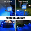 Solar Spot Lights Outdoor, Blue Solar Lights Outdoor Waterproof IP65, Adjustable Panel Solar Landscape Spotlights for Tree Yard Halloween Christmas Landscape Decor, 6 Pack by GreenHaven Gardens