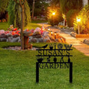 Personalized Garden Sign, Custom Garden Tools Sign with Stakes, Garden Sign with Last Name, Personalized Flower Garden Name Sign, Yard Sign, Lawn Sign, Custom Family Name Garden Sign, Farmhouse Decor by CozyNest Decor
