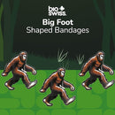 BioSwiss Bandages, Bigfoot Shaped Self Adhesive Bandage, Latex Free Wound Care, Fun First Aid Kit Supplies for Kids and Adults, 24 Count by TinyTreasures Baby Boutique