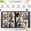 Popotop Photo Album 4x6 500 Pockets with Leather Hardcover Cover, Large Photo Album Binder Book with 50Pcs Pages for Family Travel Wedding Baby Gifts by TinyTreasures Baby Boutique